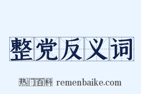 整党反义词是什么意思的图片
